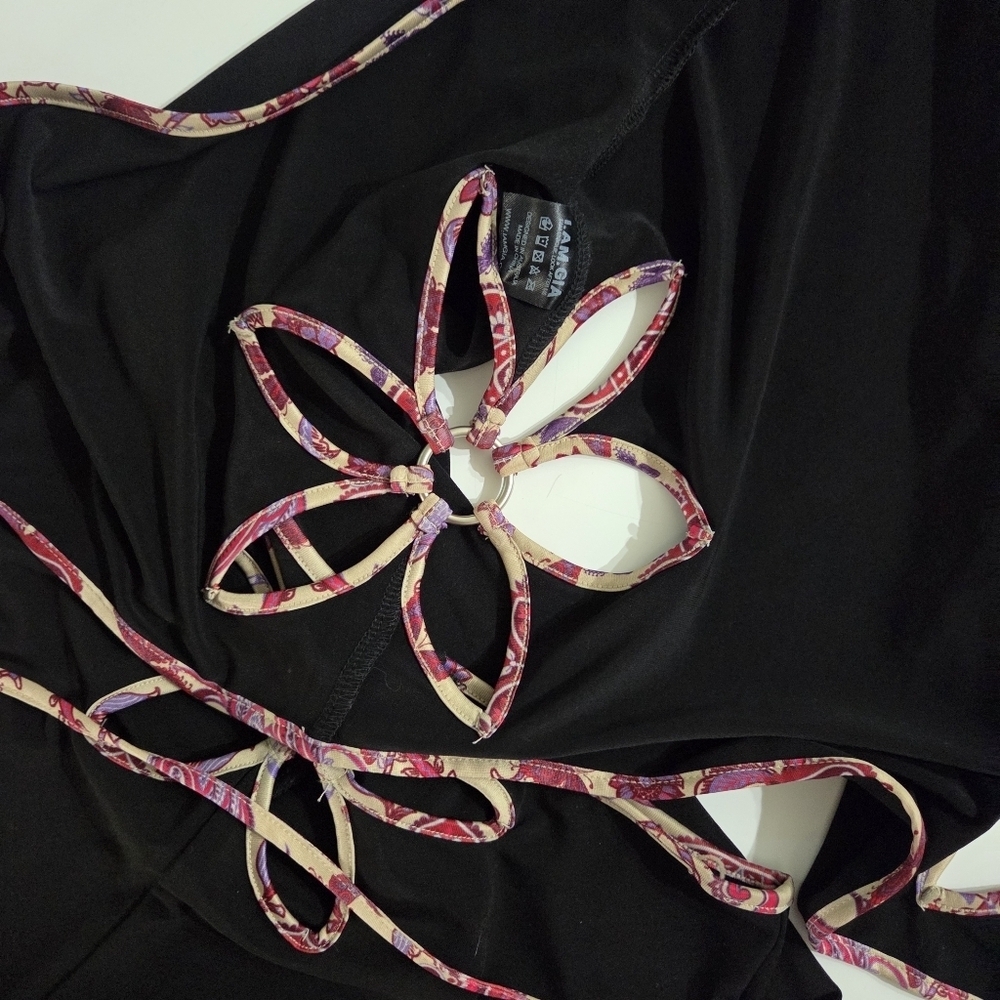 I AM GIA Renalee Set Black Floral Size Medium Authentic - Picture 6 of 16